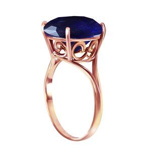 14K GOLD RING WITH 12.0 MM ROUND SAPPHIRE